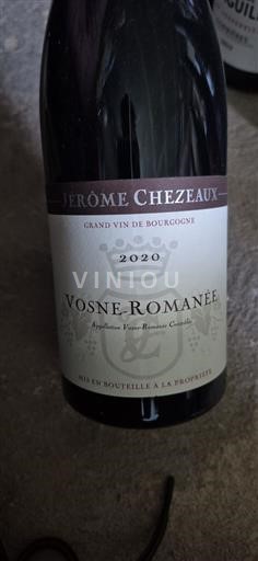 Bourgogne Vosne-romanée Jérôme Chezeaux 2020