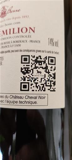 Bordeaux Saint-Émilion Château Cheval Noir Ei vuosikertaa