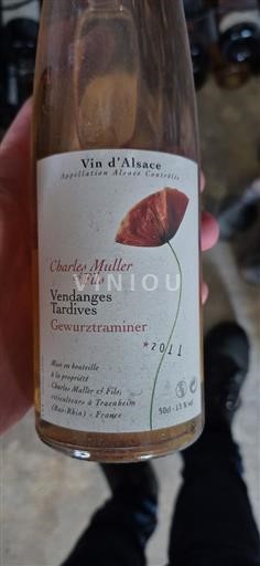 Elzas Gewurztraminer Vendanges Tardives Charles Muller & Fils Vendanges Tardives 2011