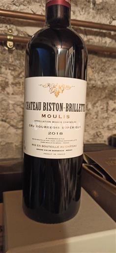 Bordeaux Ospecificerad Cru Bourgeois Supérieur Château Biston-Brillette 2018