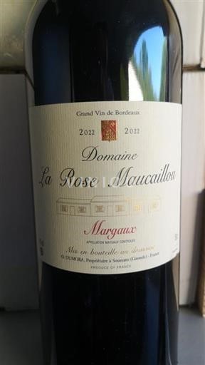 Vin Rouge sec Domaine La Rose Maucailou 2022 France Bordeaux Margaux