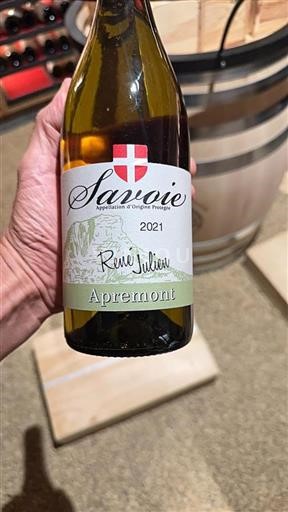 Vin Blanc sec René Julien 2021 France Savoie et Bugey Apremont