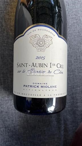 Borgogna Saint-Aubin Premier Cru Domaine Patrick Miolane Sur le Sentier du Clou 2015