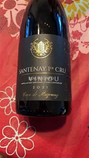 Vin Rouge sec Beauregard Cave de Mozenay 2021 France Bourgogne Premier Cru