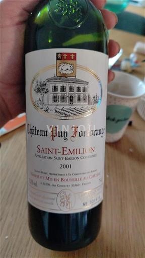 Bordeaux Saint-Émilion Château Puy Fombrauge 2001