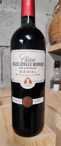 Bordeaux Médoc Cru Bourgeois Château Segue Longue Monnier 2005