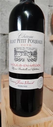 Bordeaux Moulis-en-Médoc Château Ruat Petit Poujeaux Réserve Jean Vinaud 2010