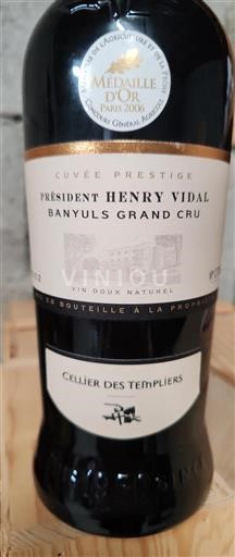 Roussillon Banyuls Grand Cru Cellier des Templiers Président Henry Vidal 2002