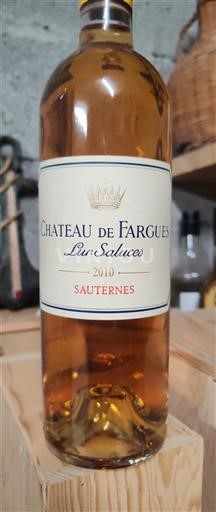 Bordeaux Sauternes Château Fargues 2010