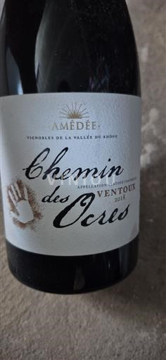 Vallée du Rhône Ventoux Amédée Chemin des Ocres 2018