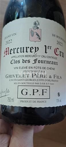 Burgundy Unspecified Premier Cru Grivelet Père & Fils Clos des Fourneaux 2022