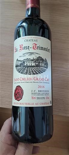 Bordeaux Saint-Émilion Grand Cru La Rose-Trémoulet 2016