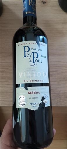 Bordeaux Médoc Cru Bourgeois Château Pey de Pont 2014