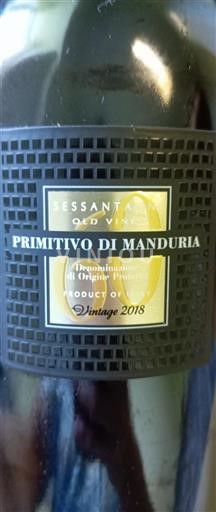 Puglia Primitivo di Manduria Sessantanni Old Vines 2018