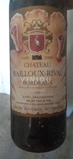 Bordeaux Château Bailloux-Rival 2000