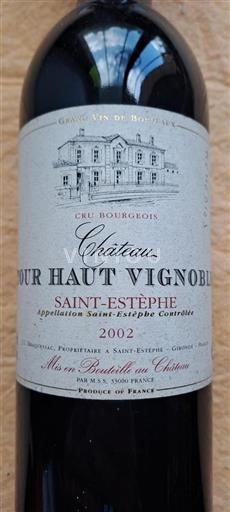 Bordeaux Saint-Estèphe Cru Bourgeois Château Tour Haut Vignoble 2002