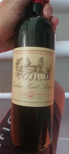 Bordeaux Blaye-côtes-de-bordeaux Cru Bourgeois Château Haut-Meneau 2016