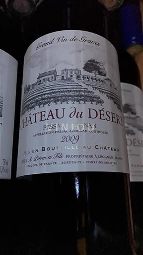 Bordeaux Pessac-Léognan Château Désert 2009