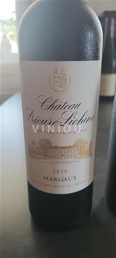 Bordeaux Margaux Grand Cru Château Prieuré-Lichine 2020