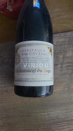 Údolí Rhôny Châteauneuf-du-Pape Héritage Cavare Neročník