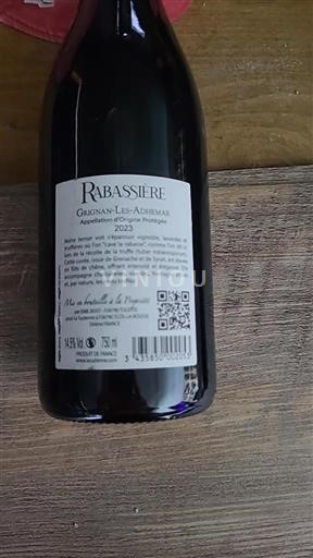 Vallée du Rhône Grignan-les-adhémar Rabassiere 2023