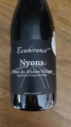 Vallée du Rhône Côtes-du-rhône-villages Exubérance 2023