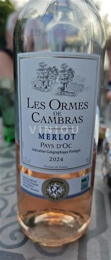Vin Rosé sec Les Ormes de Cambras 2024 France Languedoc et Roussillon Pays d'oc