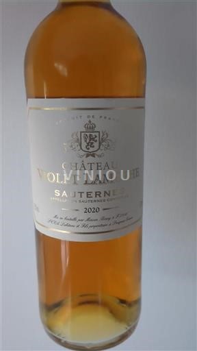 Burdeos Sauternes Château Violet Lamothe 2020