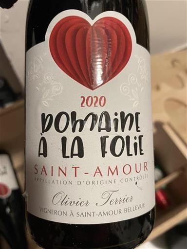 Beaujolais Saint-Amour Domaine A La Folie 2020