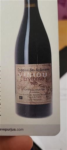 Alps and Rhodanian Region Wines of the Allobroges Domaine Des Ardoisières Erythrîte 2023