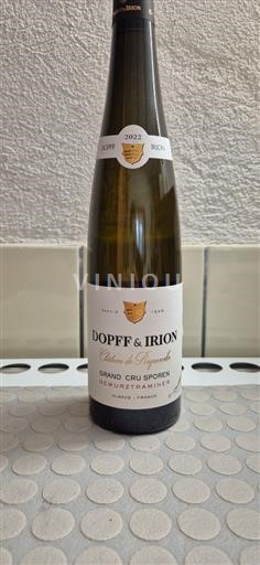 Vin Blanc sec Château de Riquewihr Dopff & Irion 2022 France Alsace Gewurztraminer Grand Cru