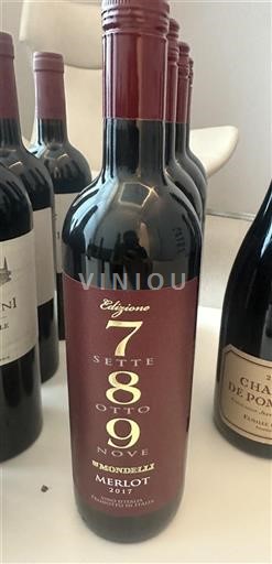 Vin Rouge sec Edizione 789 Pi Mondelli 2017 Italie Vénétie