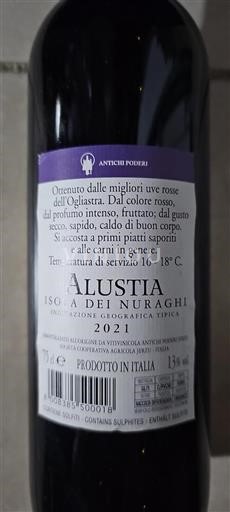 Cerdeña No especificado Antichi Poderi Jerzu Alustia 2021