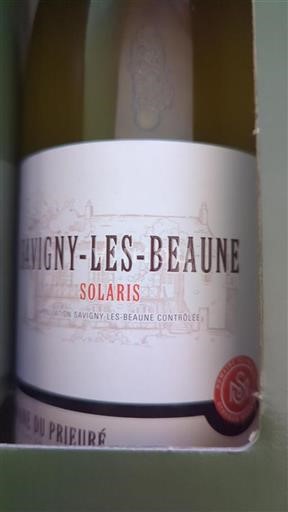 Vin Blanc sec Solaris Domaine Prieuré 2022 France Bourgogne Savigny-lès-beaune AOC