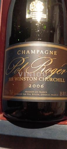 Champagne Pol Roger Sir Winston Churchill 2006