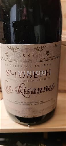 Vale do Ródano Saint-Joseph Les Grands Chais de la Vallée Les Risannes 1989