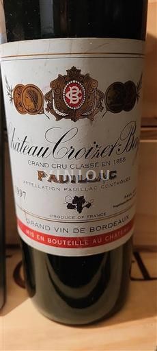 Bordeaux Pauillac Grand Cru Château Croizet-Bages 1997