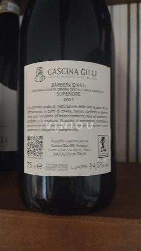Piedmont Wines Barbera d'Asti Cascina Gilli 2021