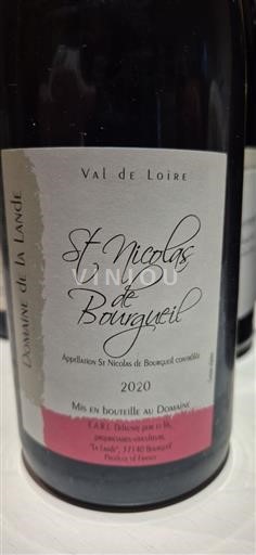 Vin Rouge sec Domaine La Lande 2020 France Vallée de la Loire