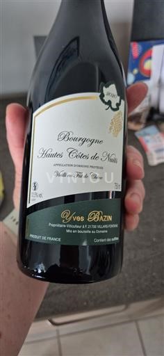 Burgundsko Hautes Côtes de Nuits Yves Bazin Vieilli en Fût de Chêne 2020