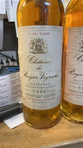 Burdeos Sauternes 1er Cru Classé Rayne Vigneau 1999