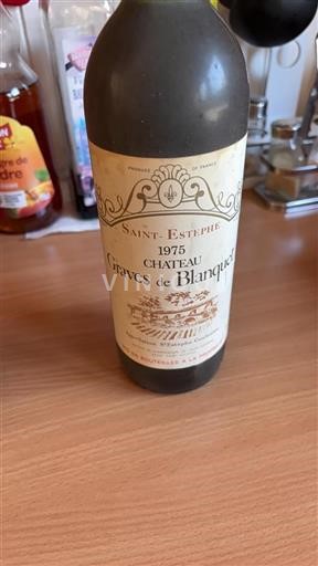 Burdeos Saint-Estèphe Château Graves de Blanquefort 1975