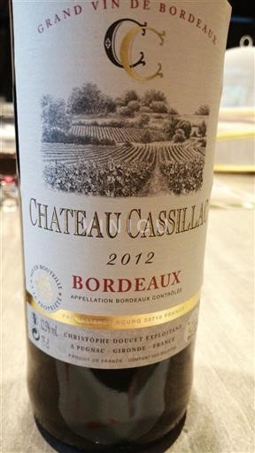 Bordeaux Château Cassillac 2012