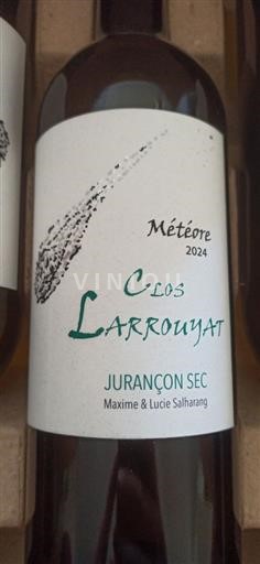 Vin Blanc sec Météore Clos Larrouyat 2024 France Sud-Ouest Jurançon