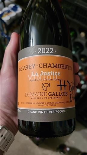 Burgundy Gevrey-Chambertin Domaine Gallois La Justice 2022
