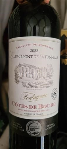 Bordeaux Côtes-de-bourg Château Pont de la Tonnelle Fontagnac 2022