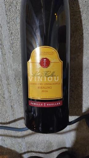 Elsass Alsace Grand Cru Grand Cru Famille Hauller La Cave du Tonnelier 2016