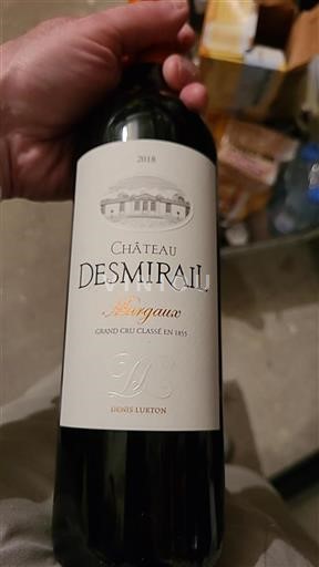 Bordeaux Margaux Grand Cru Château Desmirail 2018