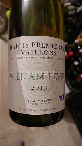Bourgogne Chablis Premier Cru William Fevre Vaillons 2013