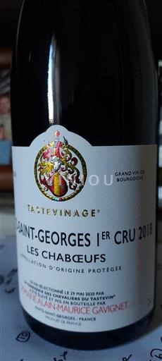 Borgonha Não especificado Premier Cru Domaine Alain-Maurice Gavignet Les Chabœufs 2018